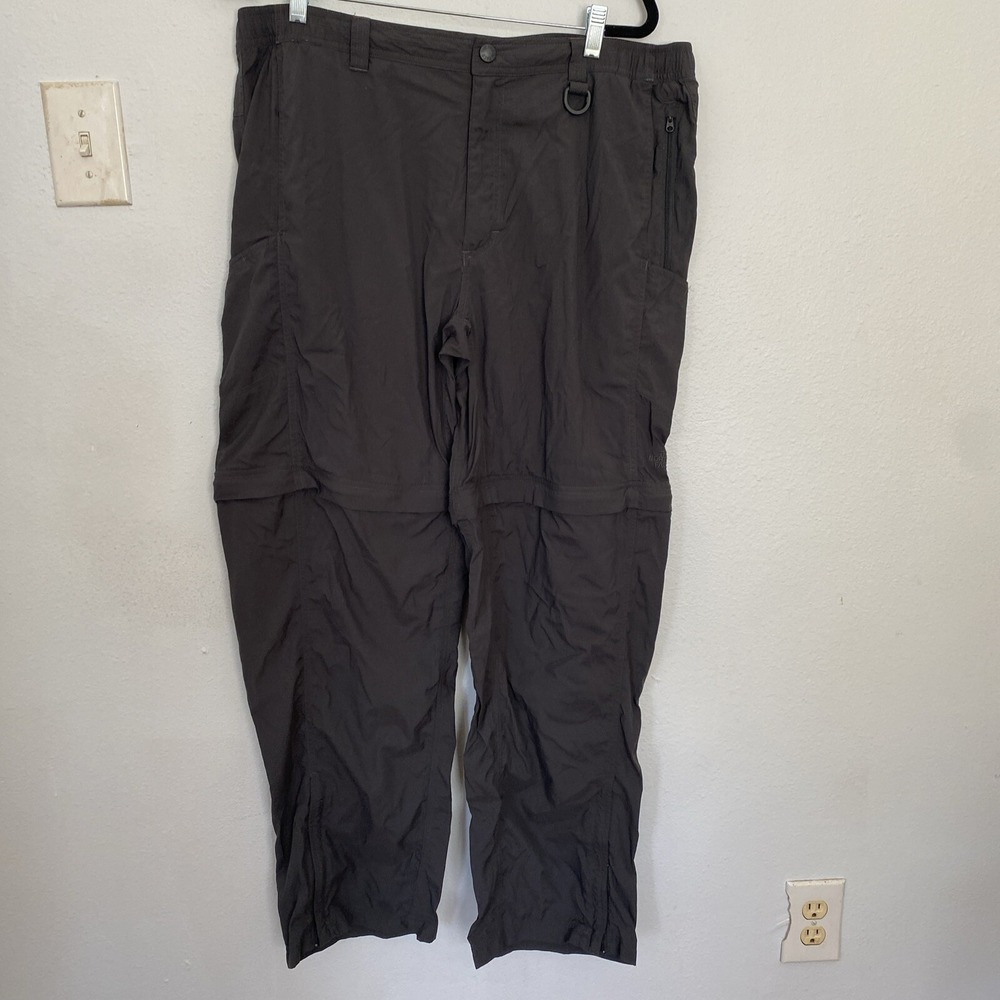 The North Face Pants Mens Extra Large TG Gray Convertible Nylon Outdoor Hiking - Picture 1 of 11